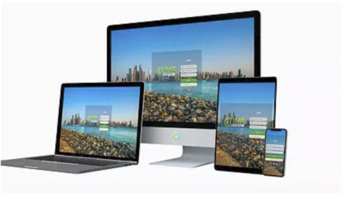 Solução TimeCloud em computador, portátil, tablet e telemóvel