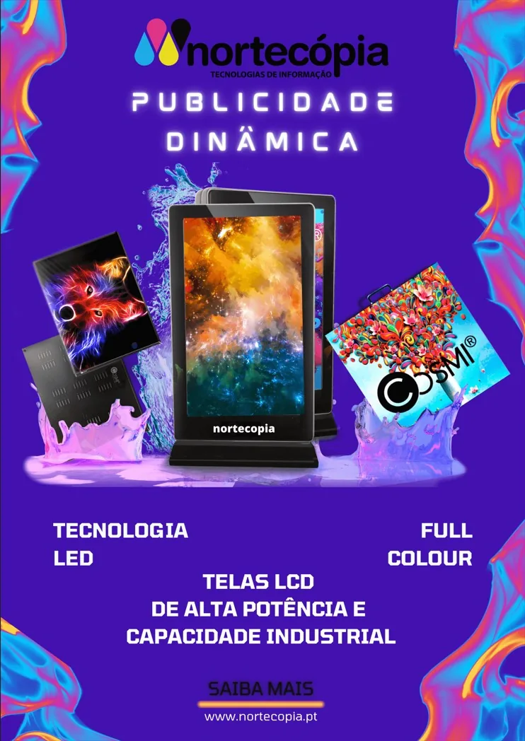 Montras digitais com painéis LED
